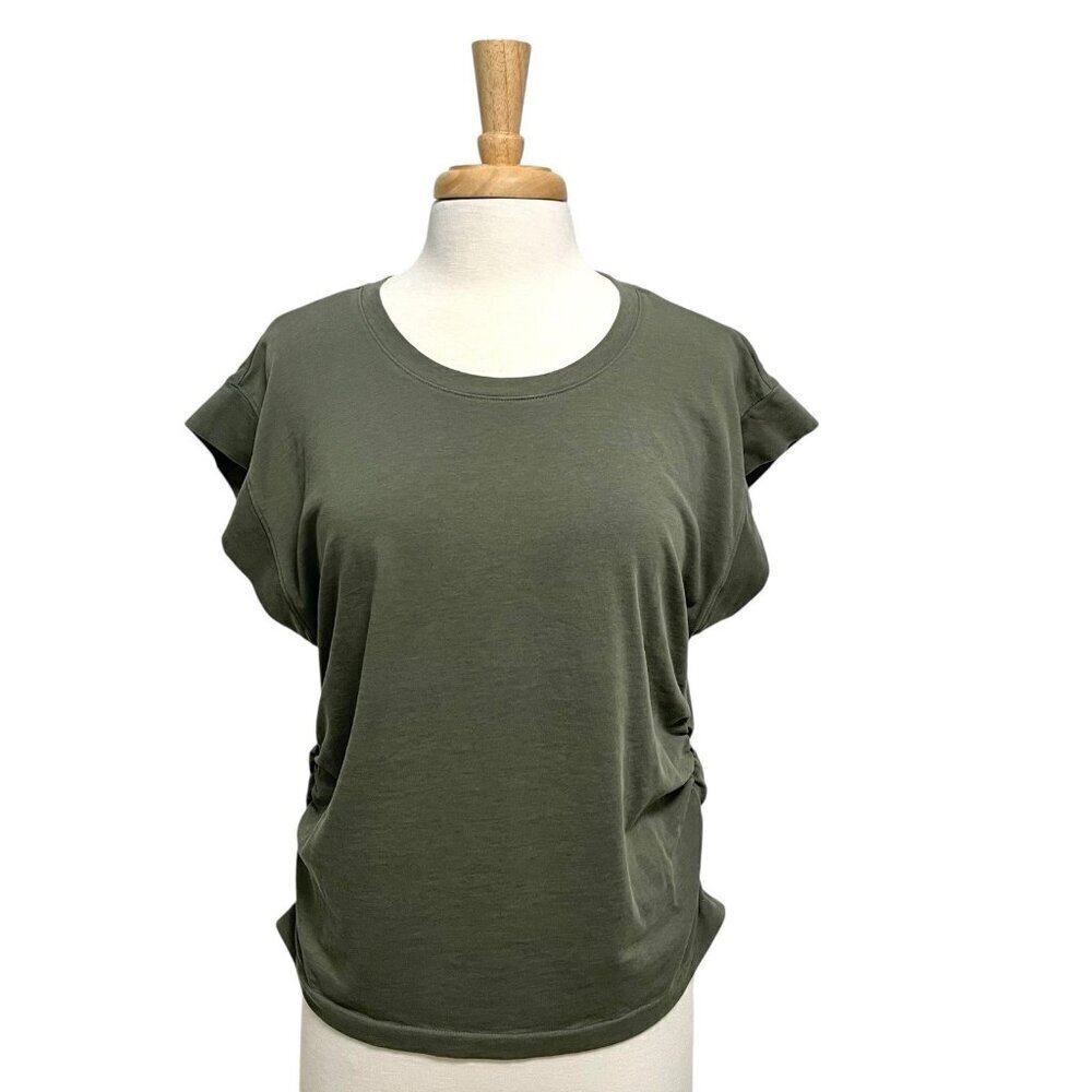 MADEWELL Muscle Tee T-Shirt Side-Cinch Short Sleeve Olive Green size XL